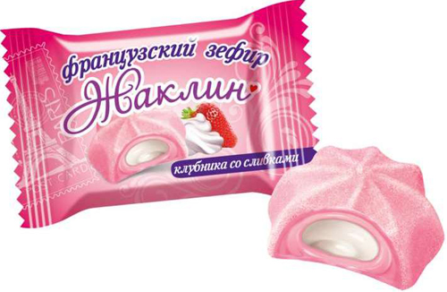 Жаклин французский зефир со вкусом клубники со сливками (Славянка)